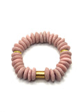 Pink African Glass Beaded Bracelet | Stackable Breast Cancer Awareness Jewelry
