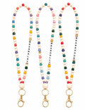Rainbow beaded custom lanyard | Teacher Lanyard| Back to School Teacher Gifts