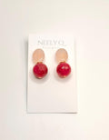 Rose Quartz & Magenta Gemstone Drop Earrings | Breast Cancer Awareness Jewelry