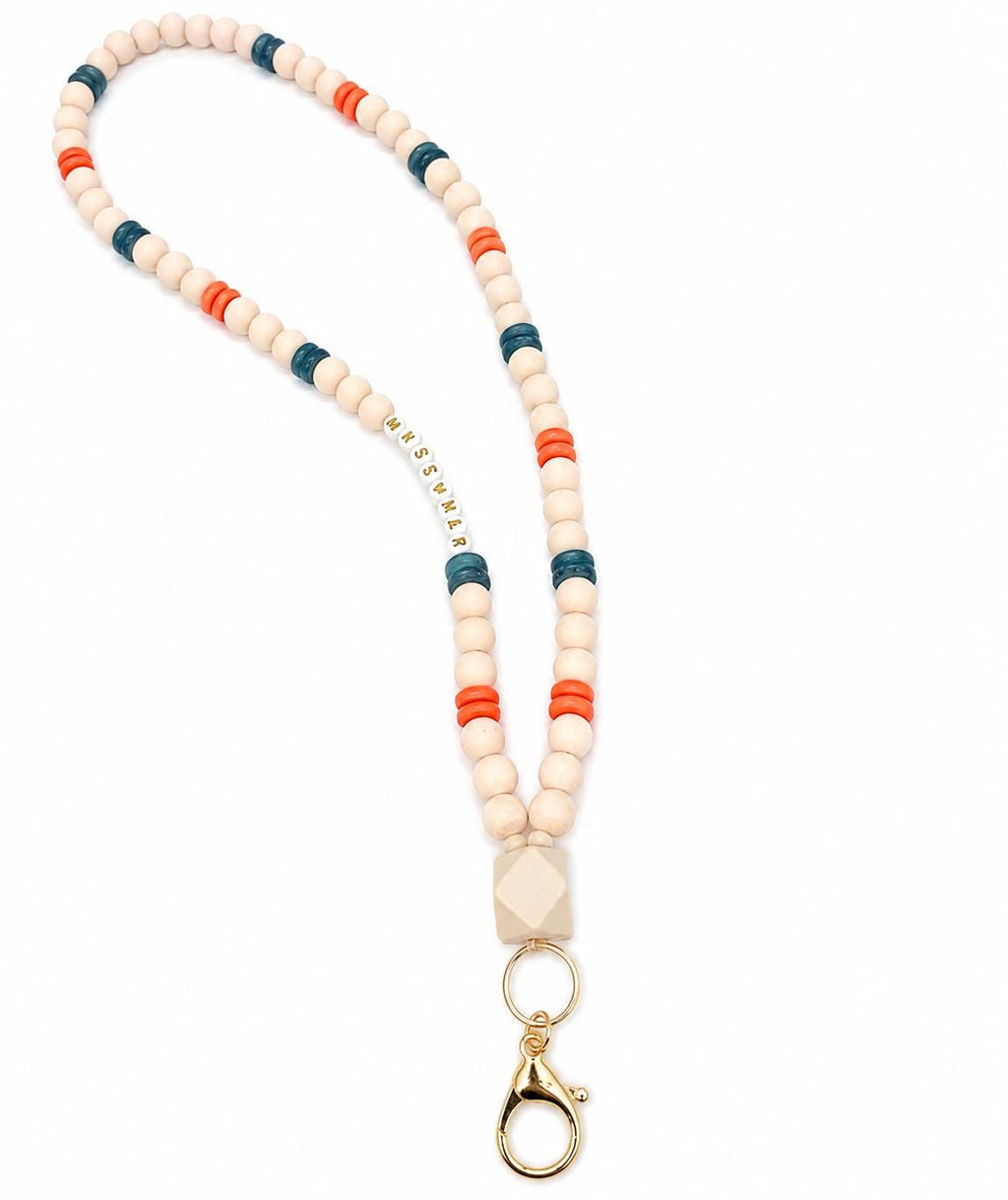 Custom colored + Personalized beaded boho lanyard | Teacher Lanyard| Back to School Teacher Gifts| Badge Holder | Nurse Lanyard