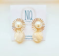 Pearl Sunburst Earrings