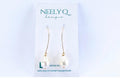 Baroque Pearl Long Gold Earrings | Dainty Pearl Earrings | Boho Style | Handmade Pearl Earrings