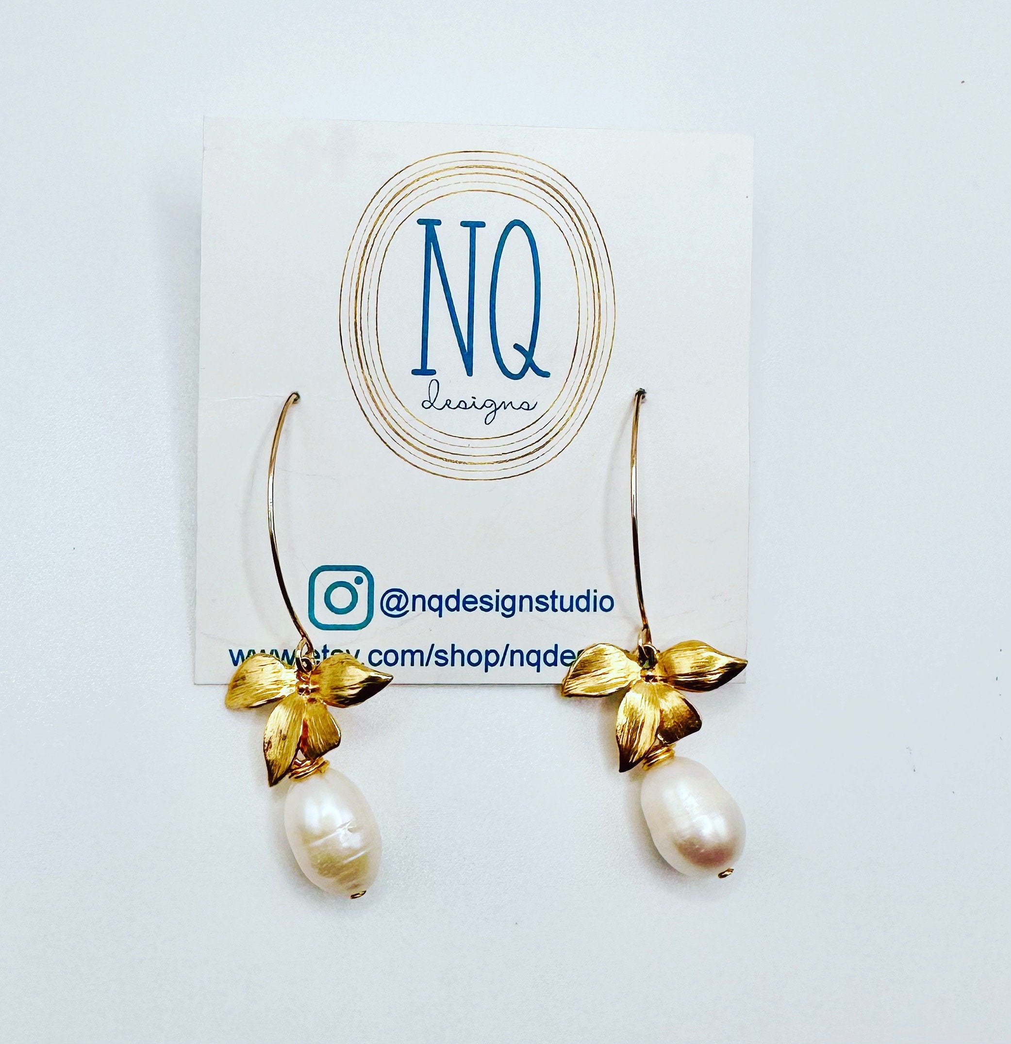 Pearl + Flower Earrings