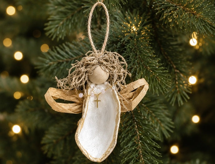Oyster Angel Ornament