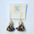 Leopard Silk Tassel Earrings