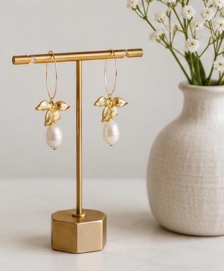 Pearl + Flower Earrings