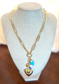 Gold Heart Charm Necklace | Valentine's Day Jewelry Gift for Her