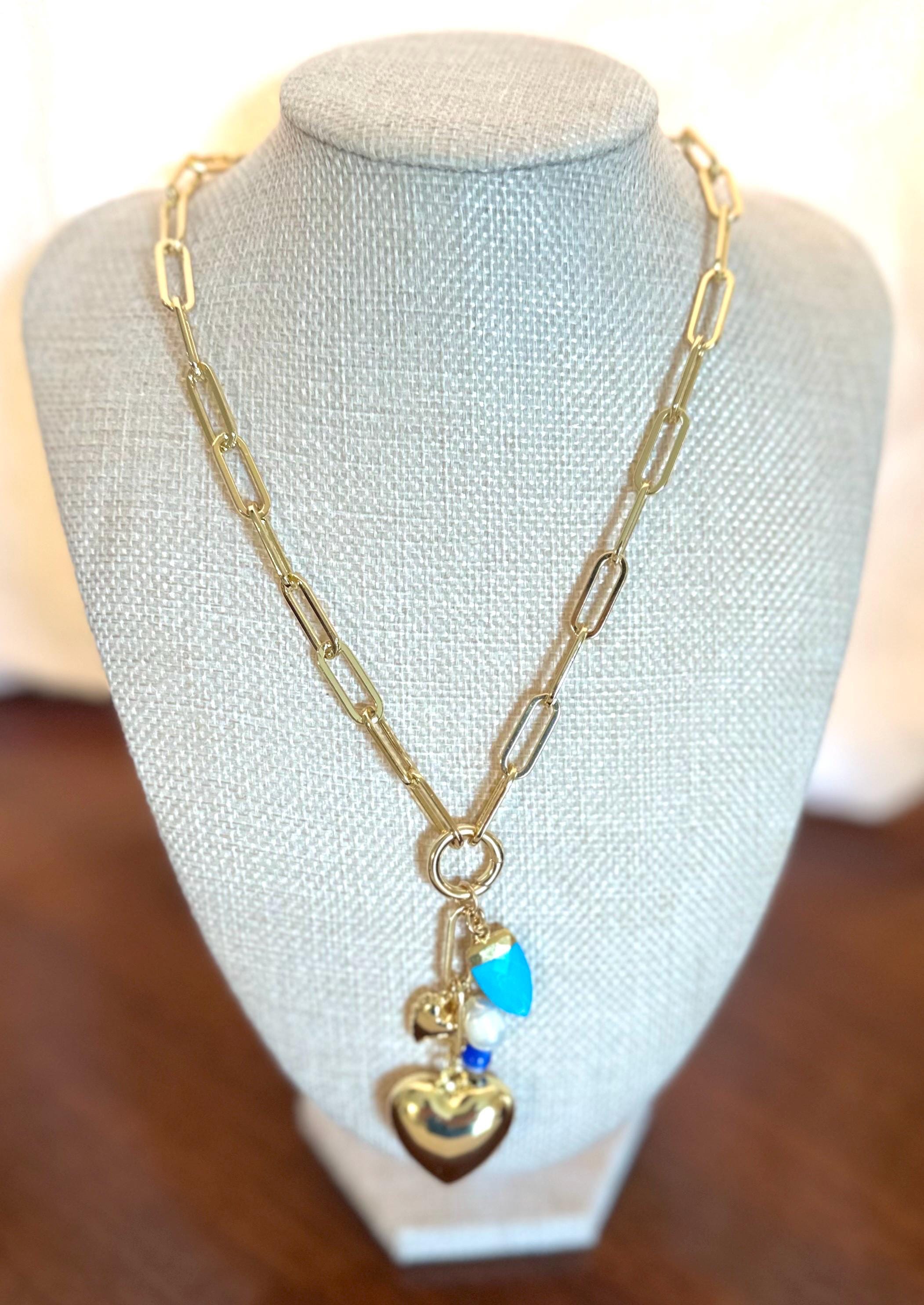 Gold Heart Charm Necklace | Valentine's Day Jewelry Gift for Her