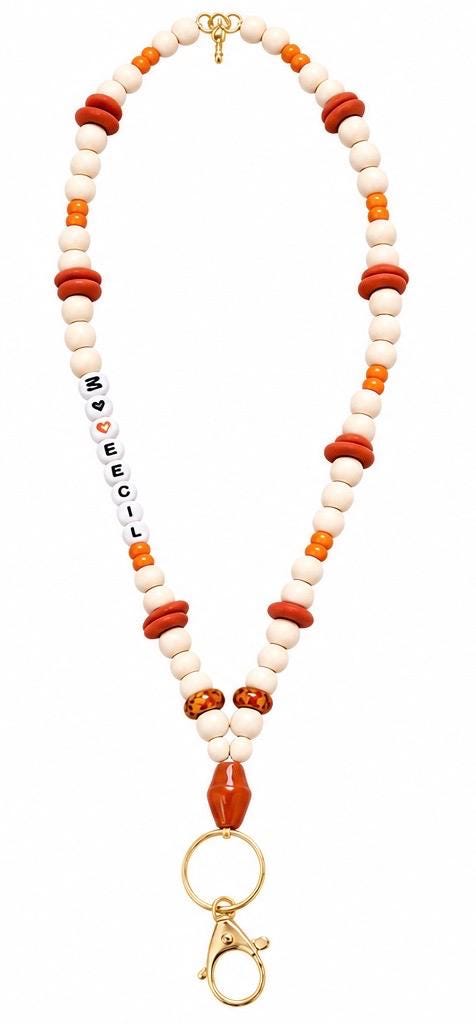 Custom colored + Personalized beaded boho lanyard | Teacher Lanyard| Back to School Teacher Gifts| Badge Holder | Nurse Lanyard